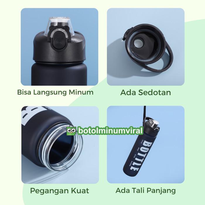 Botol Minum Viral Gradasi 1 Liter Free Stiker Bpa Free Tebal Premium