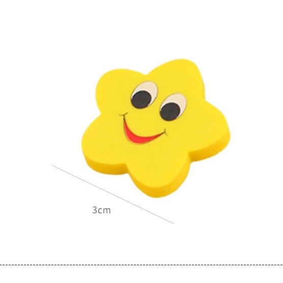 Penghapus Eraser Pensil Pencil Bintang Emoji Smile Mini OSM-ST0203