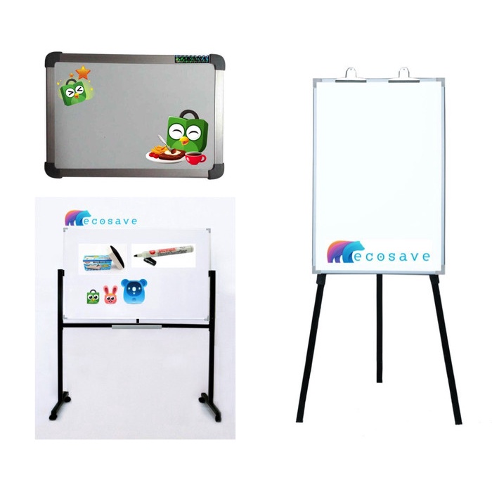 

BISA COD PAKET Papan Tulis Whiteboard 40x60 EcoSave Ori Murah Magnet