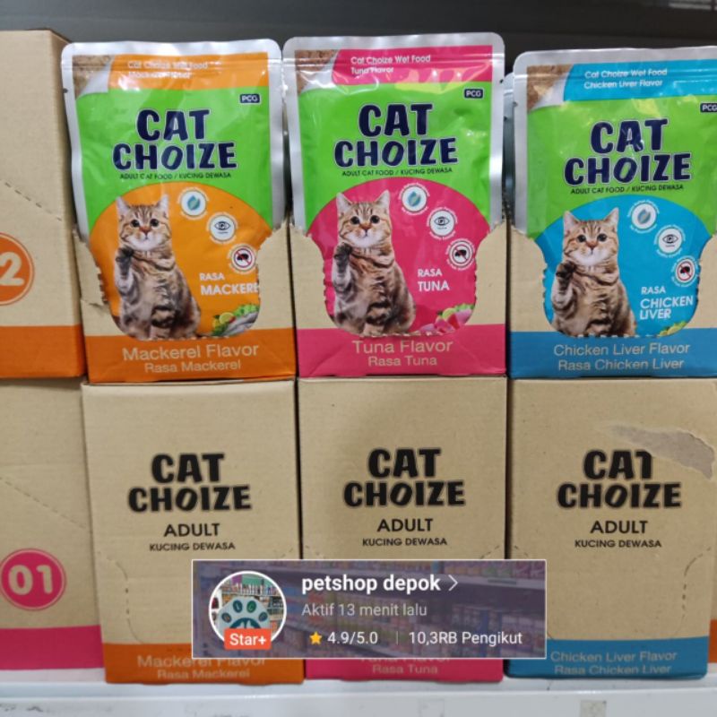 Cat choize pouch/makanan basah merk cat choize