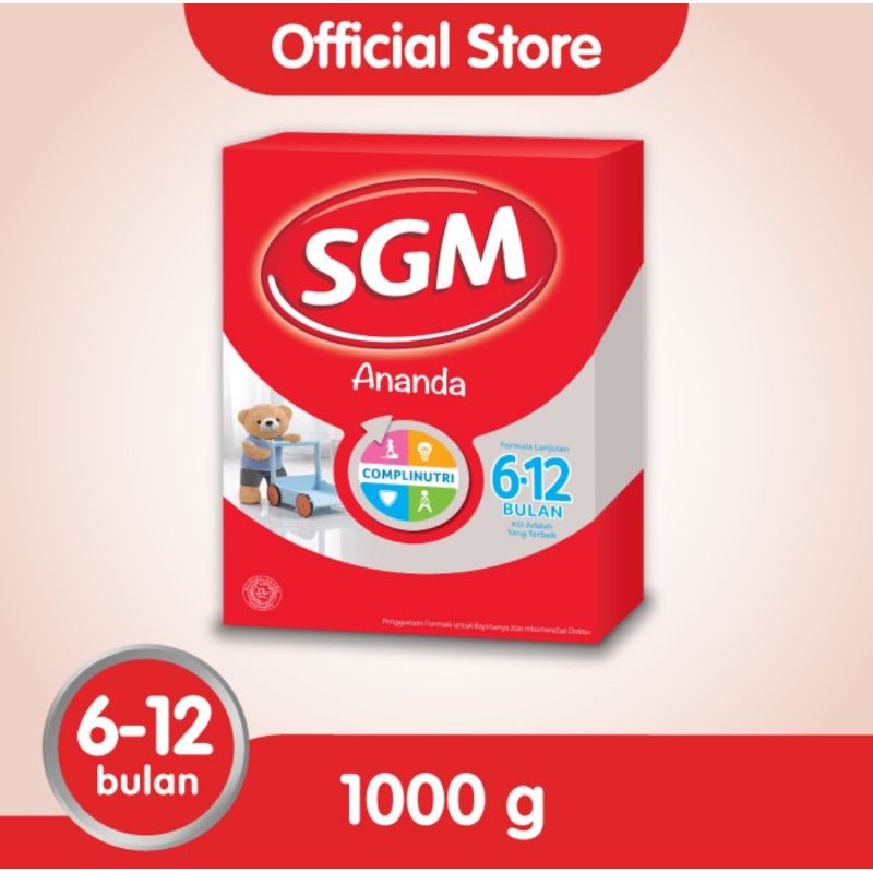Jual SGM Ananda 2 6-12 Bulan Susu Formula 1000g (1Kg) | Shopee Indonesia