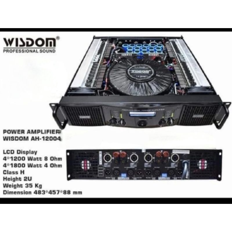 Ampli Wisdom Power Amplifier Wisdom AH-12004 - 4 Channel Original