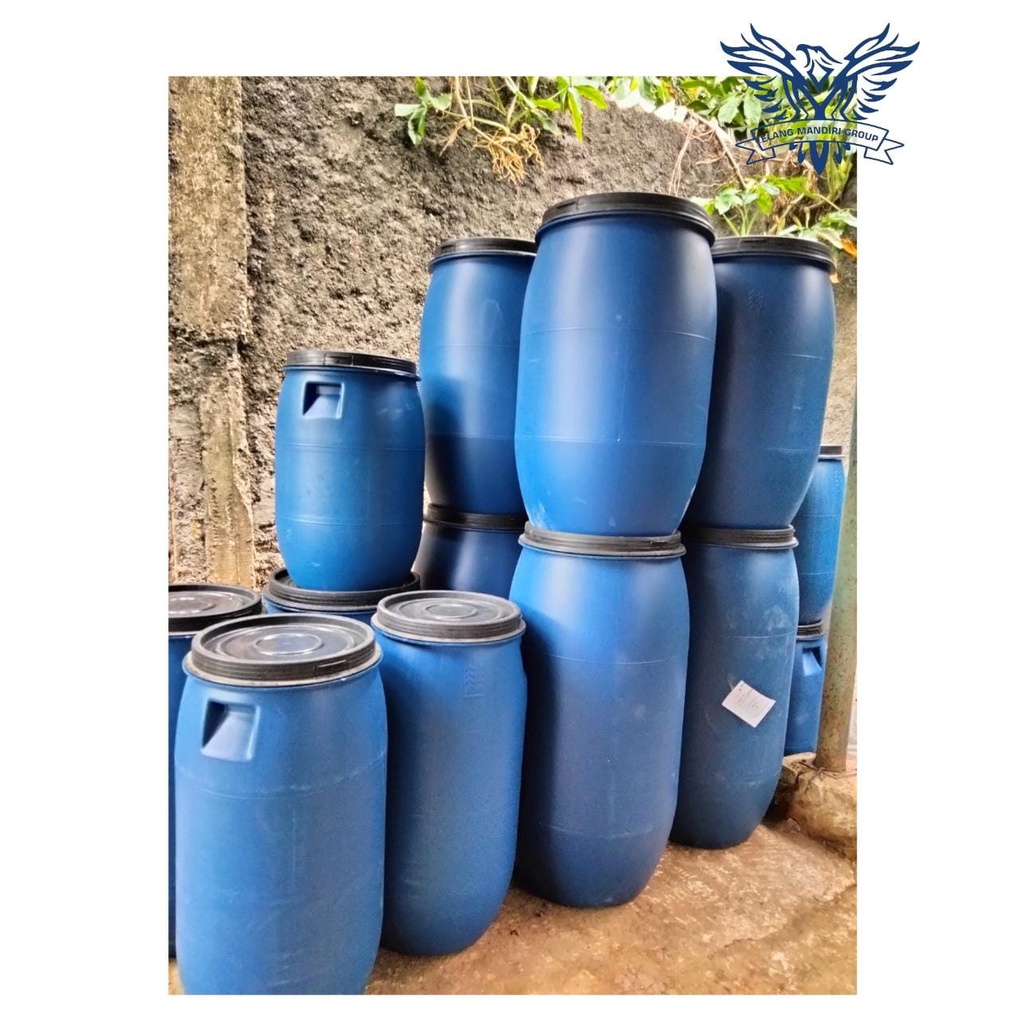 150 Liter Tempat Sampah Biru Tong Air Biru Tong Komposter Biru Serbaguna TEBAL &amp; KUAT 150L (termasuk Tutup)