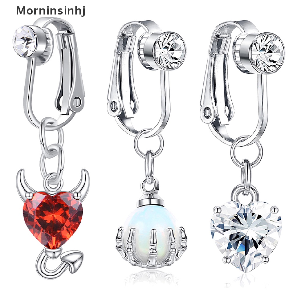 Mornin 1Pc Cincin Pusar Perut Palsu Clip On Belly Non Pusar Ring id