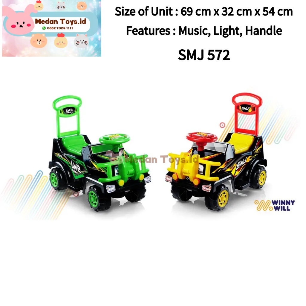 Medan Toys - Mainan Anak Mobilan Dorong Duduk Anak Kado Mobil Jeep Anak SHP SMJ572