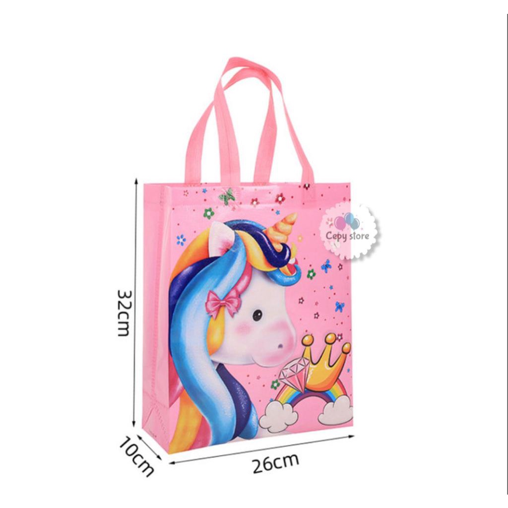 Tas Souvenir Ulang Tahun Anak / Goodie Bag / Tas Ulang Tahun Unicorn-M