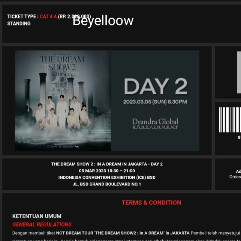 TIKET THE DREAM SHOW 2 JAKARTA TDS 2 NCT DREAM