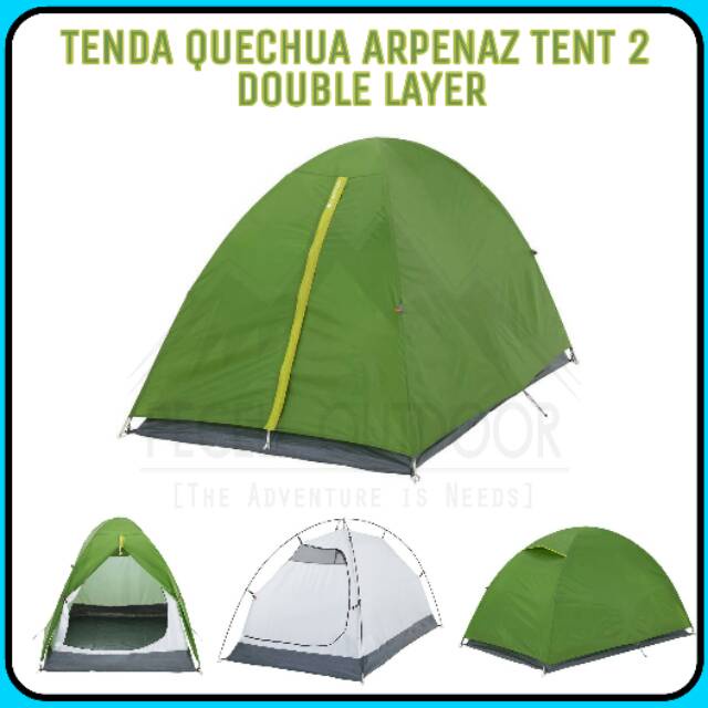 Tenda Camping Gunung Double Layer Kapasitas 2 Quechua Arpenaz Tent 2