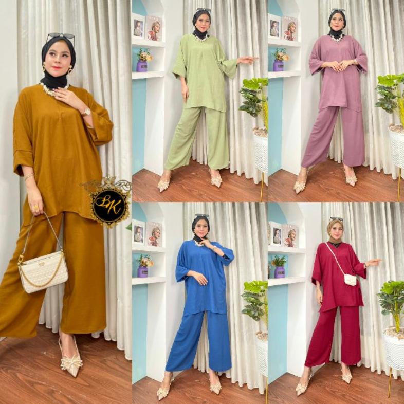 Setelan Cringkel Airflow Jumbo Ld 140 | Setcel Cringkel Jumbo |Setelan Celana Panjang Cringkel Jumbo