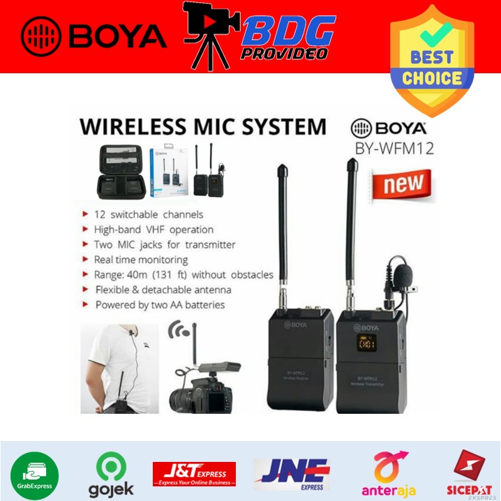 Boya BY-WFM12 VHF Wireless Microphone
