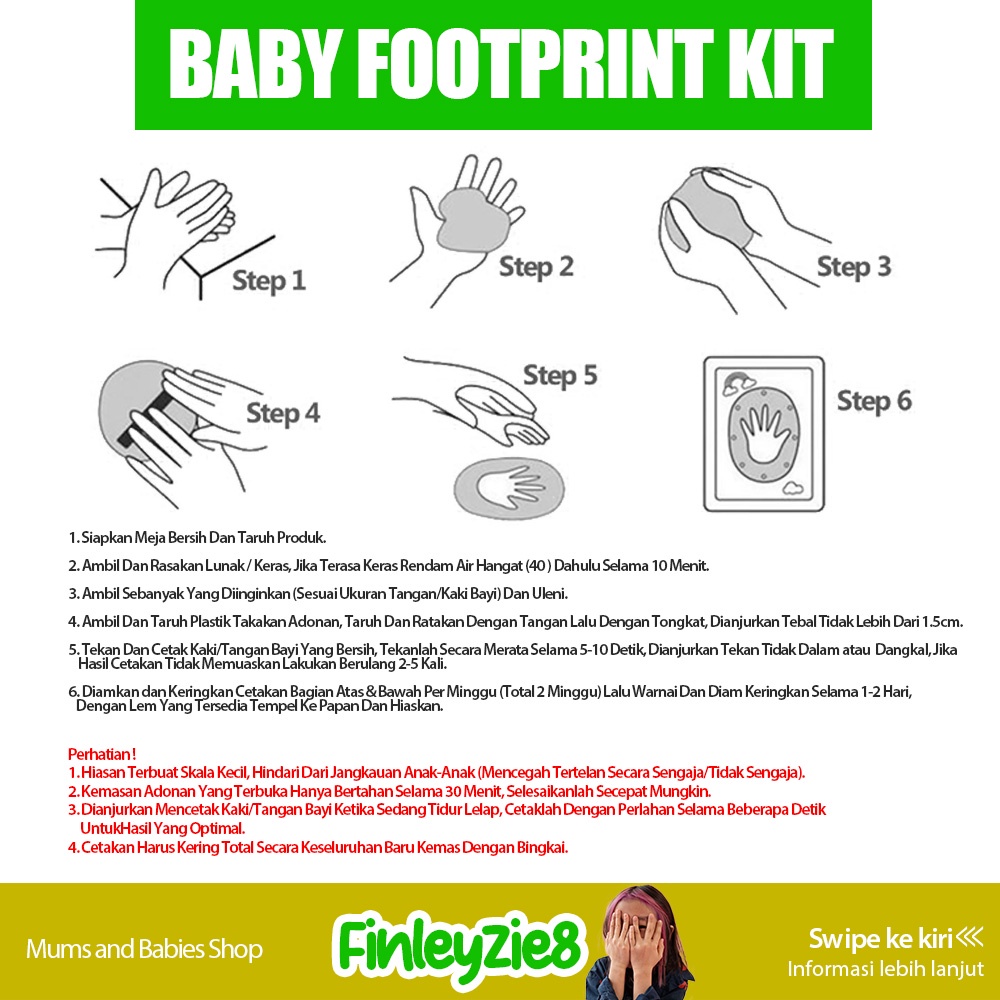 BONUS!!! Pelindung sudut meja Set Cetakan Baby Foot Print Bingkai Foto Kaki Tangan Bayi Newborn / Frame Foto Aesthetic / Cetakan Kaki Bayi / Cetakan Kaki Tangan Bayi / Cetakan Kaki / Baby Foot Print Hadiah Ulang Tahun KenanganCetakan Kaki dan Tangan Bayi