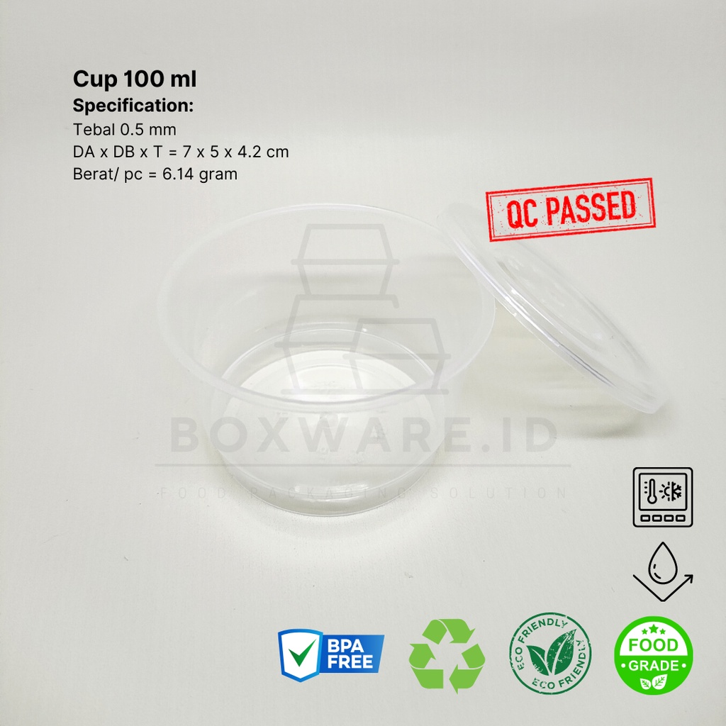 Thinwall Cup 100 ml Container Plastik