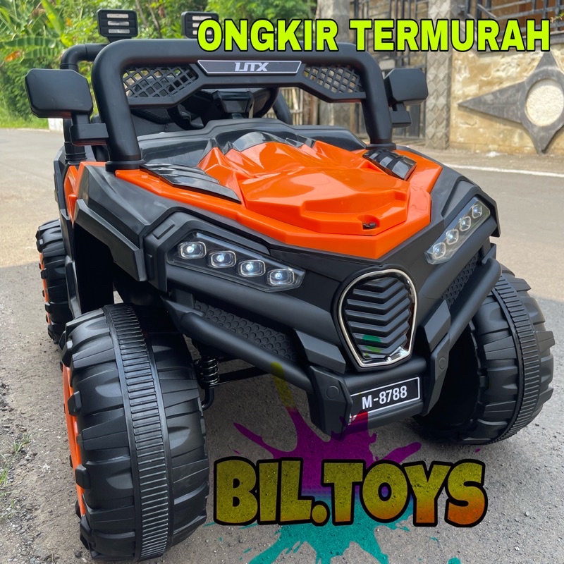 Mobil Mobilan Aki Remote Control Manual Duduk Tunggang Bisa dinaiki Mainan Anak Keren