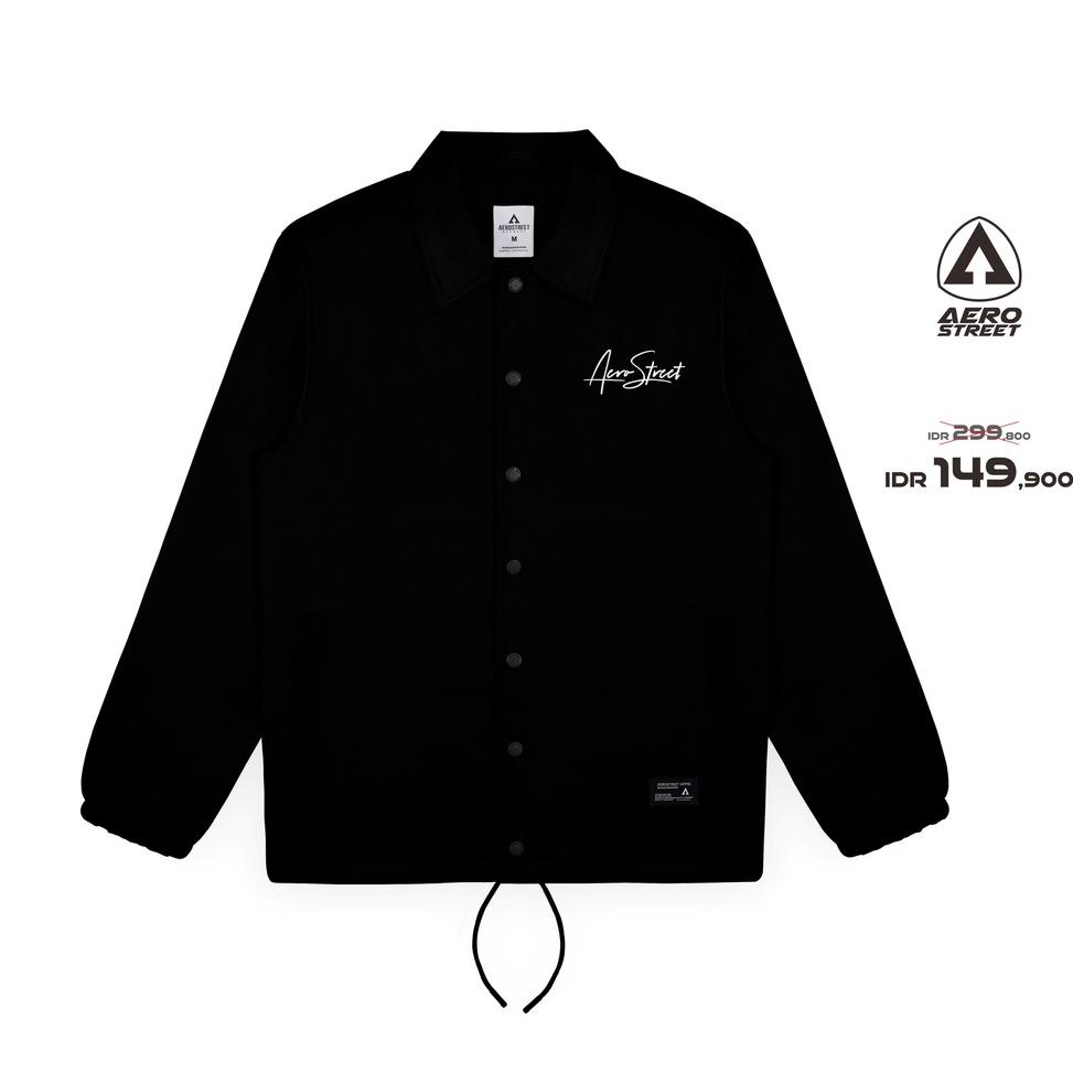 MURAH MERIAH Aerostreet Coach Jacket Hysteria Hitam Jaket DAAAA