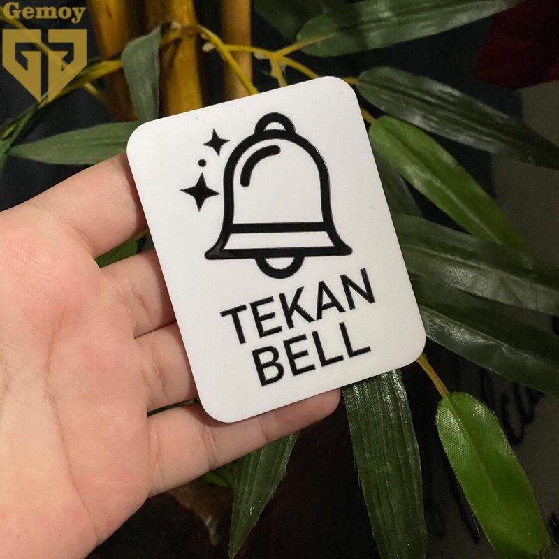 Bel / Akrilik Tekan Bell / Sign Board Acrylic / Papan Tulisan Tekan Bell