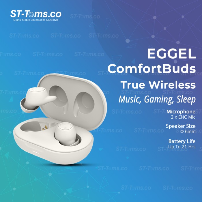 Eggel ComfortBuds Sleep + TWS True Wireless with ANC ENC Gaming Mode