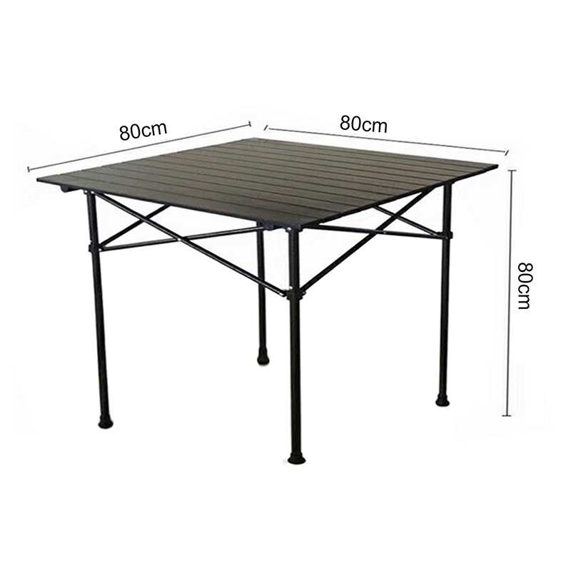 Portable Folding Camping Table P88 x L88 x T88 [Black]