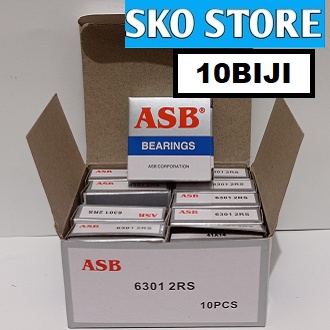 Bearing 6301 2RS (ASB) 1 Biji/Pcs /Laher 6301 2RS (ASB)