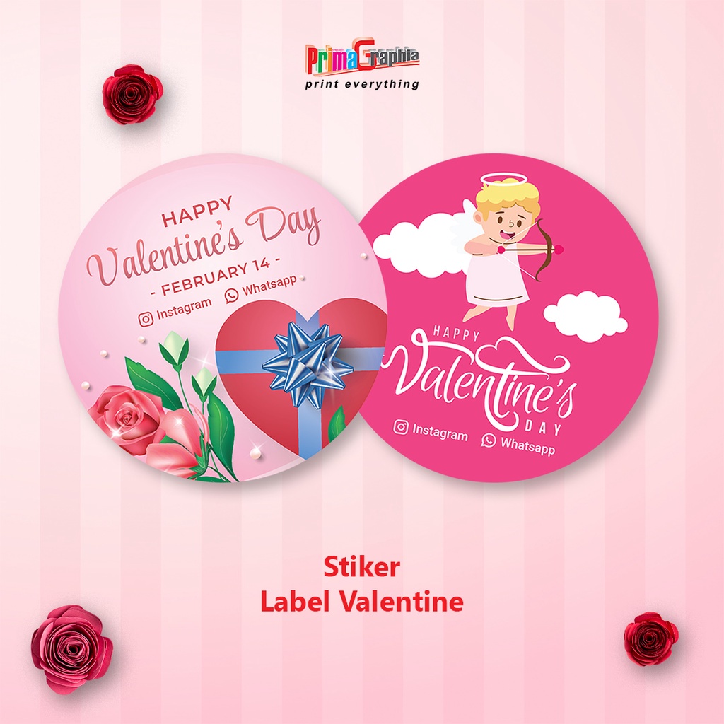 

Cetak Stiker Valentine Bulat Custom Desain Template