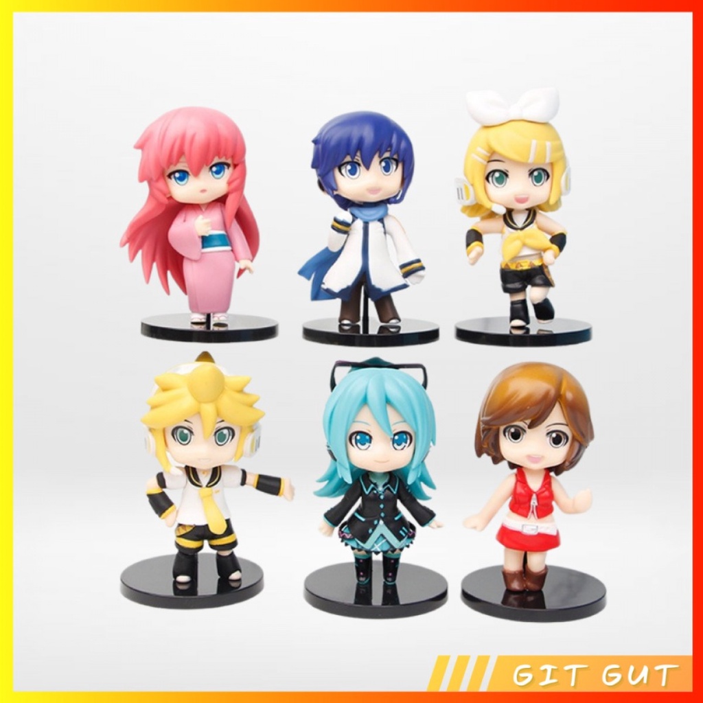 Action Figure Pajangan Mainan 6 Pcs Hatsune Miku Vocaloid Rin Len