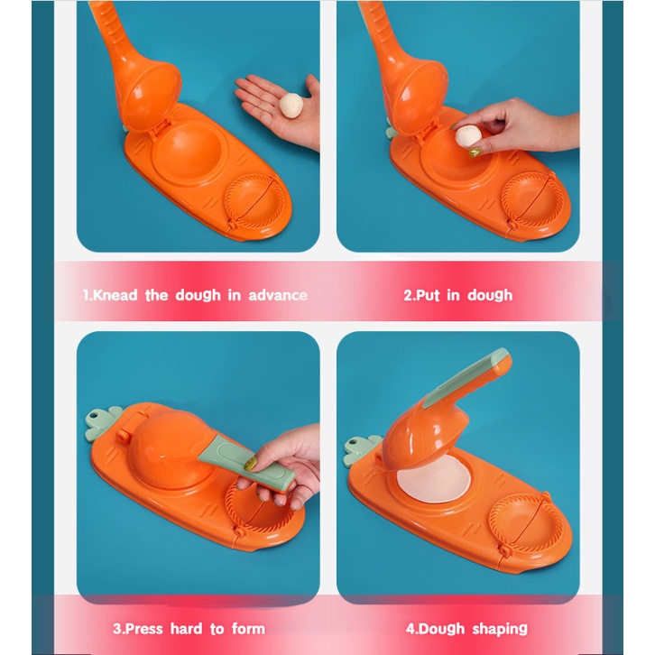 Cetakan Pangsit 2in1 Dumpling Mold Dumpling Skin Rolling Adonan Hemat Buruh Mesin Pangsit Dapur Dumpling Wrapper Maker Tools