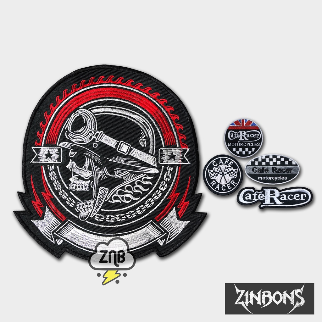 PATCH CAFE RACER EMBLEM MOTOR TEMPELAN JAKET DAN ROMPI