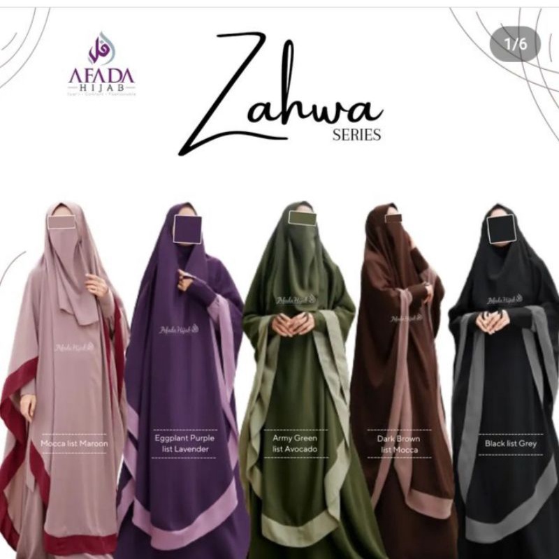 [READY] ZAHWA GAMIS SET BY AFADA HIJAB | KHIMAR SOFT PED | BABY YORIS | GAMIS SET SYAR'I