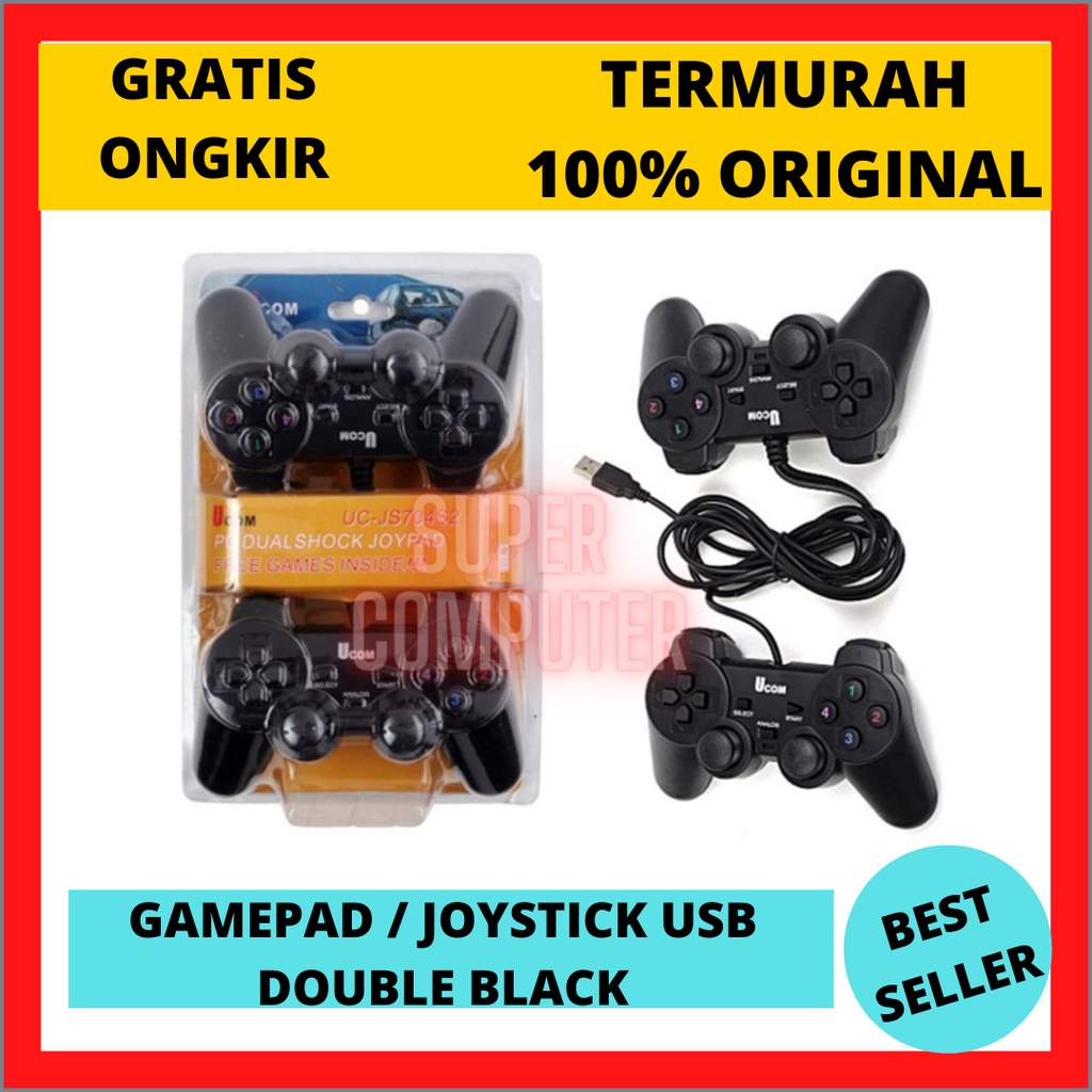 S.C GAMEPAD JOYSTICK DOUBLE BLACK / JOYSTICK PC / GAMEPAD PC /STIK USB