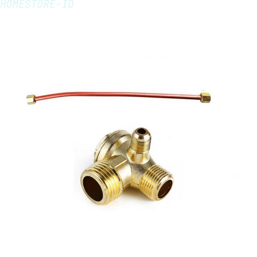 Check Valve Sparepart Kompresor Angin Check Valve Tabung Knalpot Pompa Oli 2-piece Set