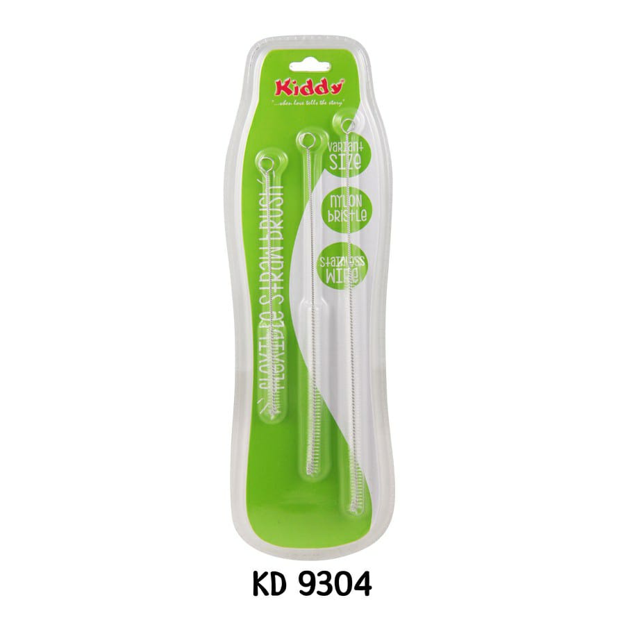 Kiddy Flexible Straw Brush Skat Sedotan KD-9304 Isi 3 Pcs