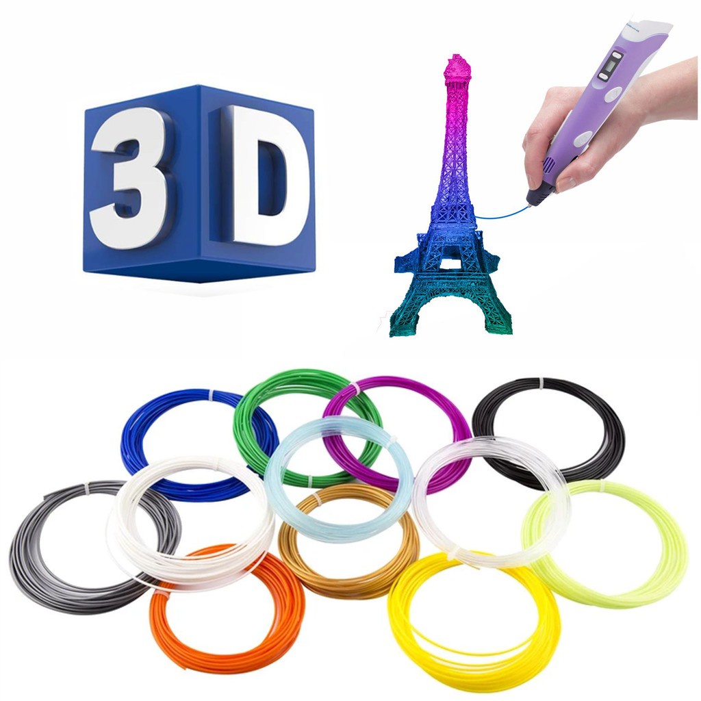 Refill Tinta 3D Pen PLA 1.75mm Printer 3 Dimensi Filament Filamen