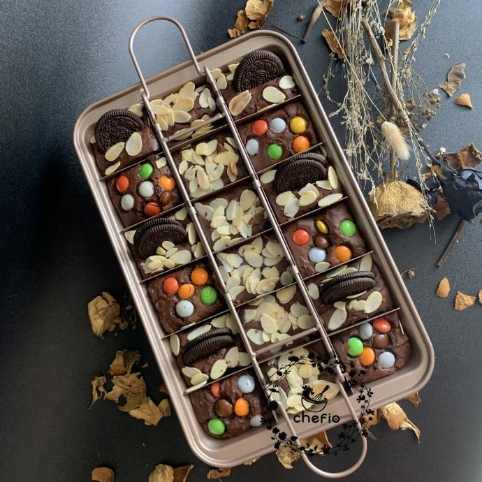 Loyang Brownies Sekat Chefio Anti Lengket / Kue / Bongpas / Bolu /Cake