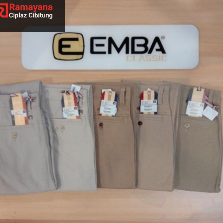 TERBARU Emba Classic Chinos reguler fit / Celana Chinos Pria / Ramayana Cibitung