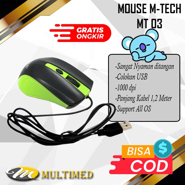 Mouse Original MT 03 M-Tech USB Kabel