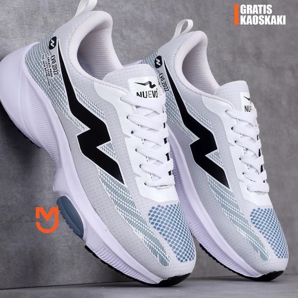READY SEPATU PRIA OLAHRAGA NUEVO EVO 22 WO GREY ORIGINAL SNEAKERS RUNNING LARI JOGGING SPORT 2022