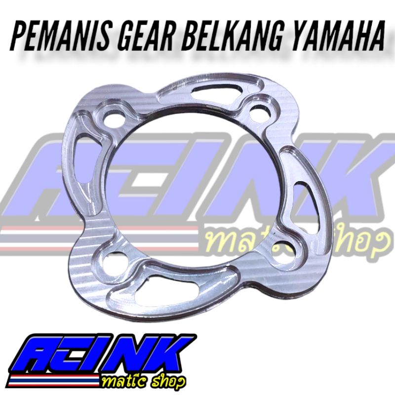 Pemanis cover gear belakang yamaha cnc almunium pnp