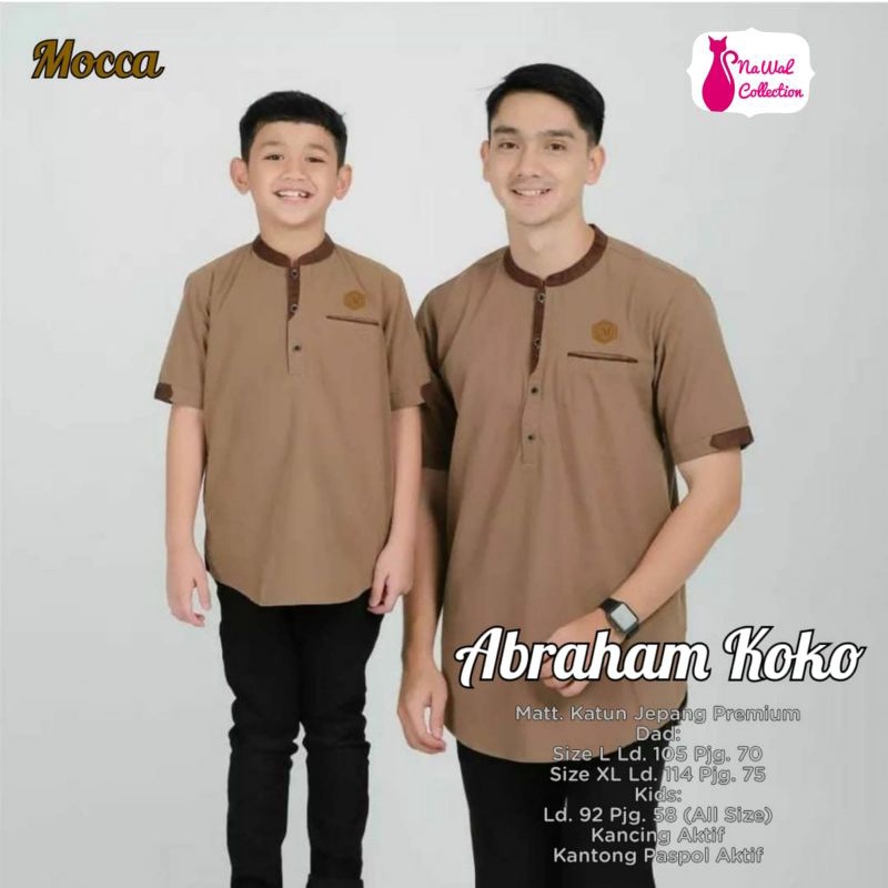 abraham koko dewasa size L dan XL