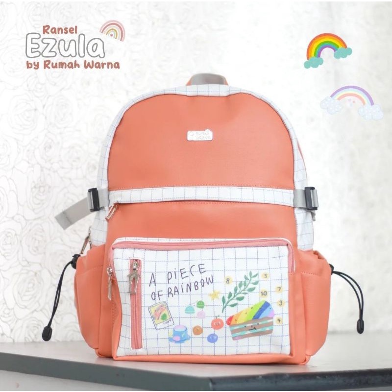 Tas Ransel Ezula Rumah Warna, Tas Laptop, Tas Sekolah