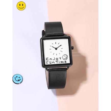 ONNIE Jam tangan kotak New Fashion Sports Watch Trend Simple Quartz Square Silicone Waterproof Unisex Watch