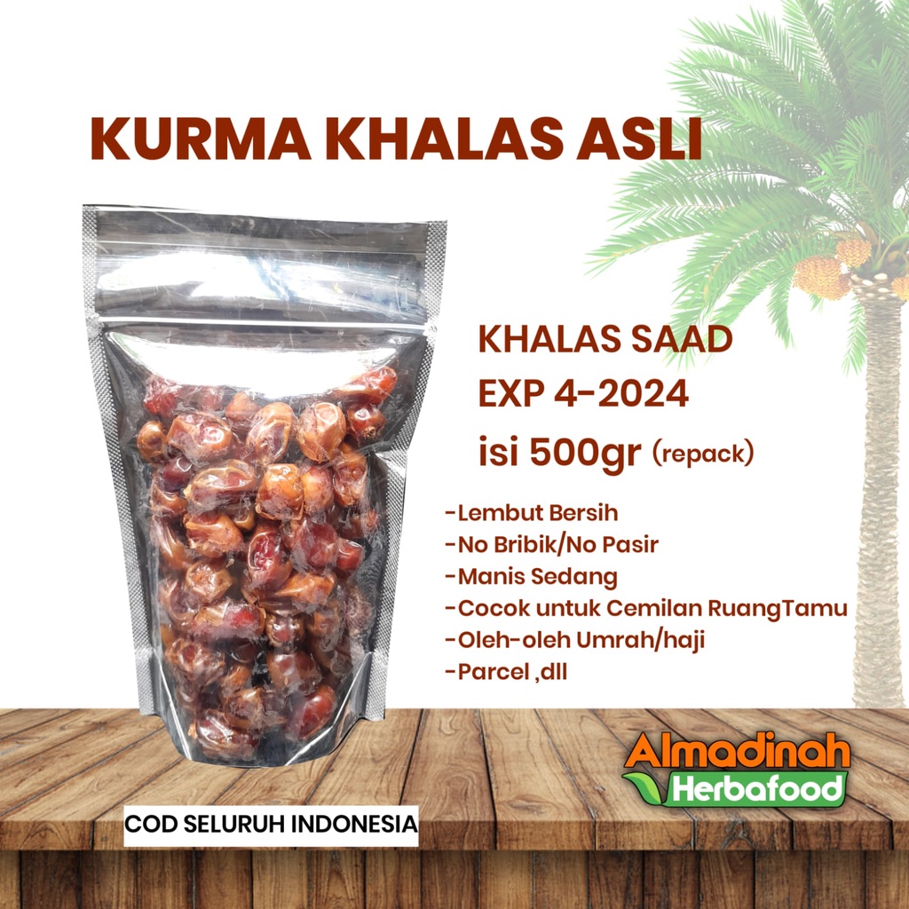 

Kurma Khalas Khalas saad asli 500GR