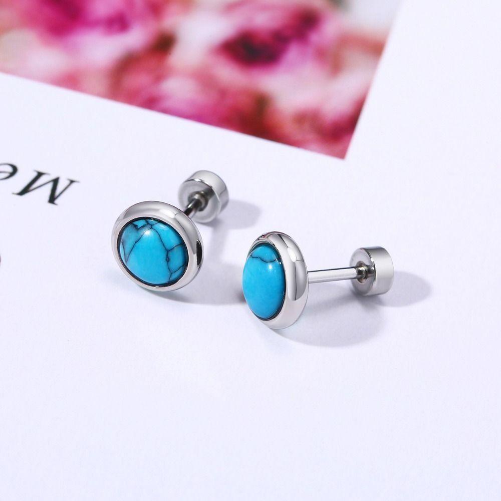 Needway Wanita Anting Bulat Kepribadian Peri Mewah Fashion Klasik Vintage Elegan Ear Stud