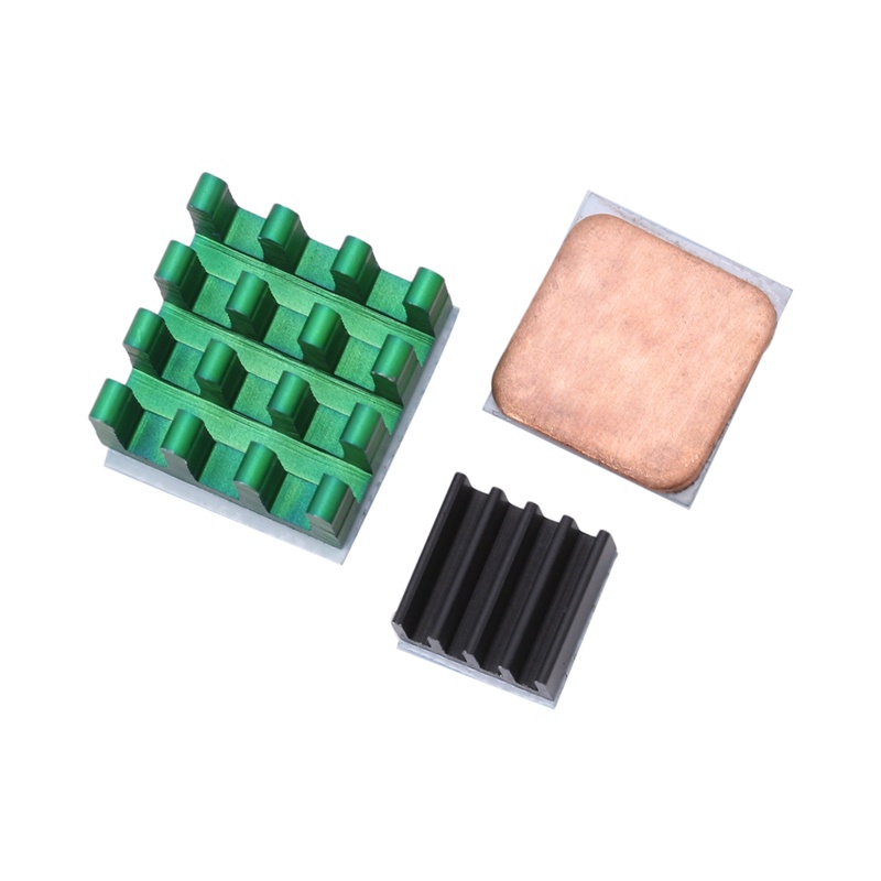 Btsg 3Pcs Heat Sink Alumunium Untuk w/Copper Cooling Sink Untuk Raspberry Pi 3per2 Model B