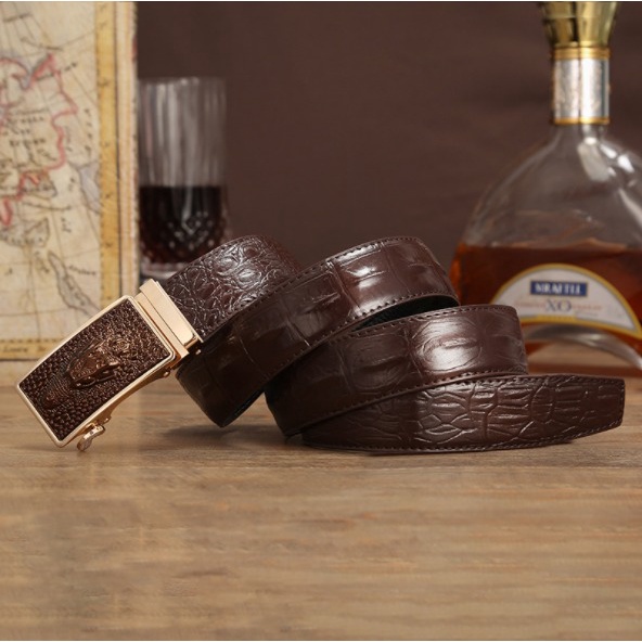 gesper Ikat pinggang pria/Gesper/sabuk/ikat pinggang buaya-BISA BAYAR DI TEMPAT (COD)-Ikat Pinggang Tekstur Buaya Dengan Gesper Otomatis Untuk Pria IKAT PINGGANG MURAH-Gesper kekinian