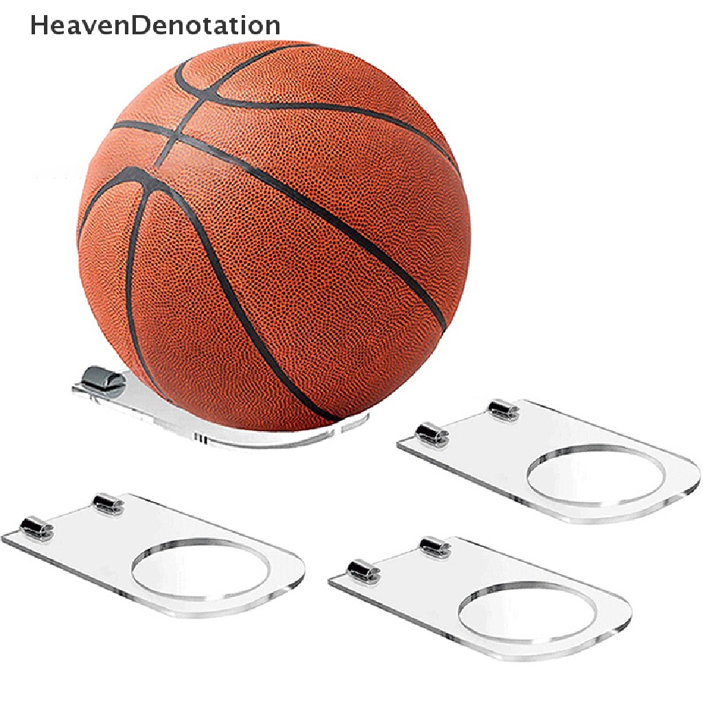 [HeavenDenotation] Stand Display Sepak Bola Akrilik Basket Penyangga Bola Dinding Menahan HDV