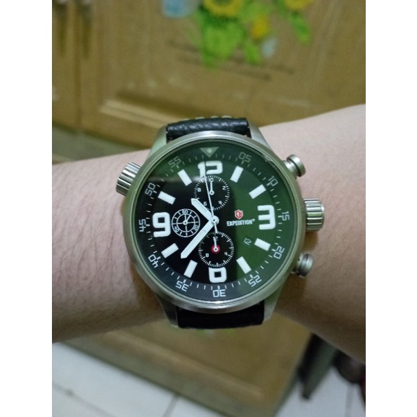 Jam tangan EXP Expedition E6318M original second, jam tangan kulit pria