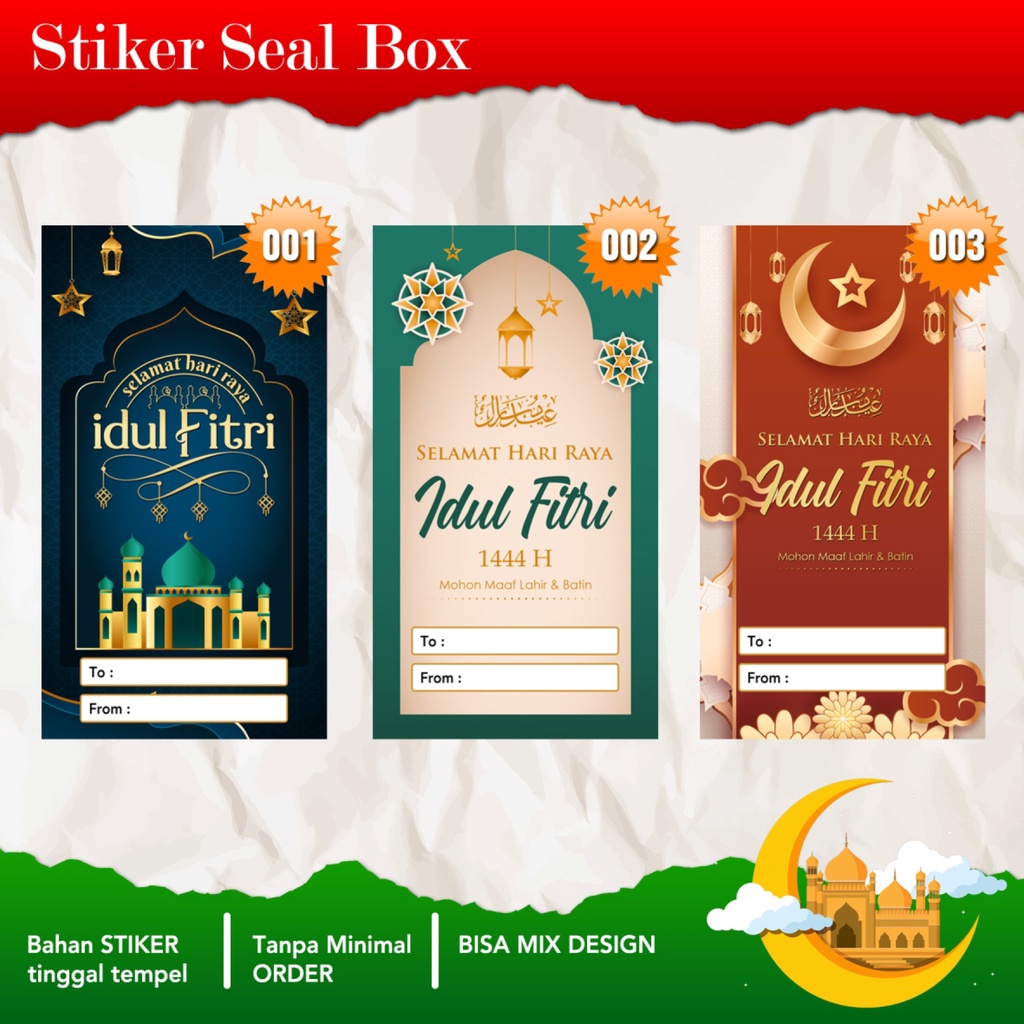 

Stiker Seal Box // Packaging Segel Hampers Lebaran Idul Fitri //