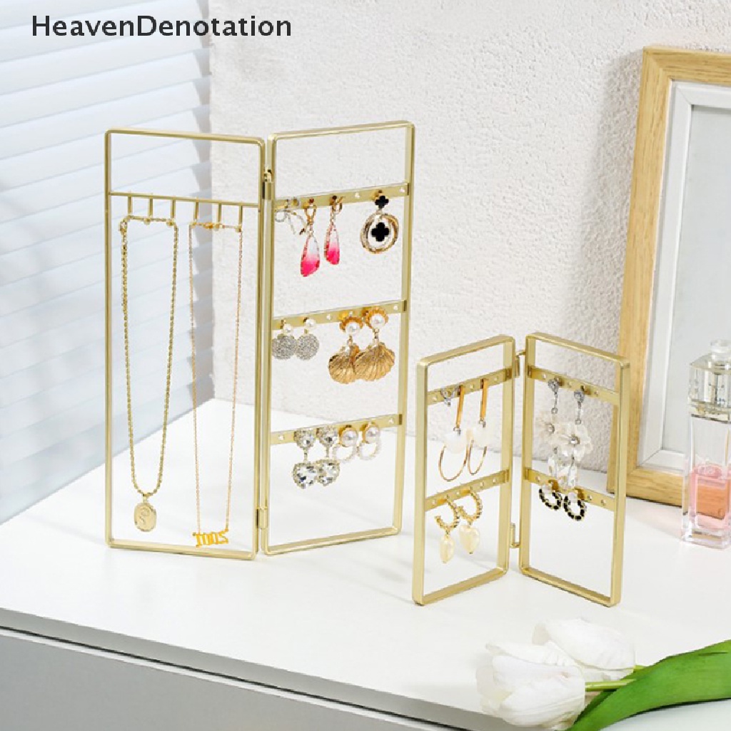 [HeavenDenotation] Display Anting Stand Kalung Liontin Gelang Penyimpanan Perhiasan Rak Rack Holder Organizer Hadiah Untuk Gadis Wanita Dekorasi Desktop HDV