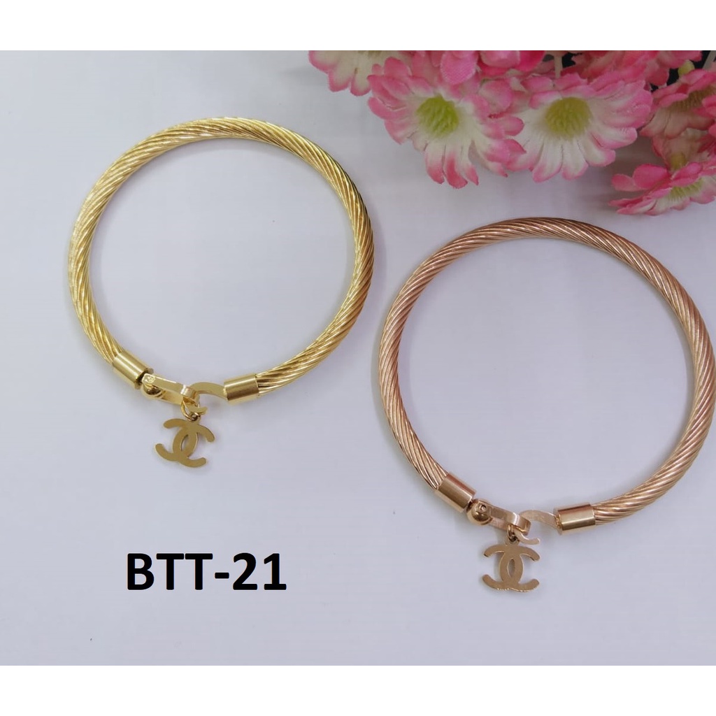 GELANG KAWAT TITANIUM EMAS GOLD TERMURAH / DUNIA GELANG TERBARU