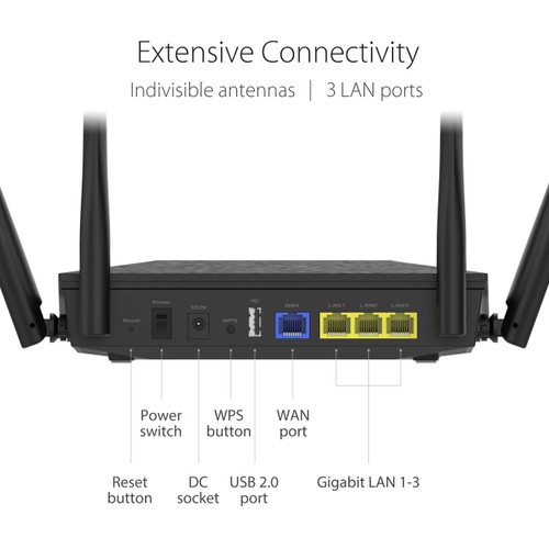 ASUS RT-AX53U AX1800 Dual Band WiFi 6 Wireless Router with AiMesh N