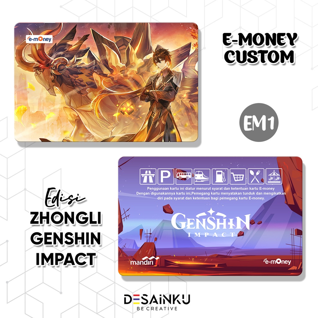 Emoney / Tap Cash / Brizzi / Flazz / Genshin Impact edisi ZHONGLI / ZHONG LI